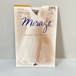 Vintage Lycra Mirage Control Top Pantyhose Size 1 Dune. Invisible toe. NOS.